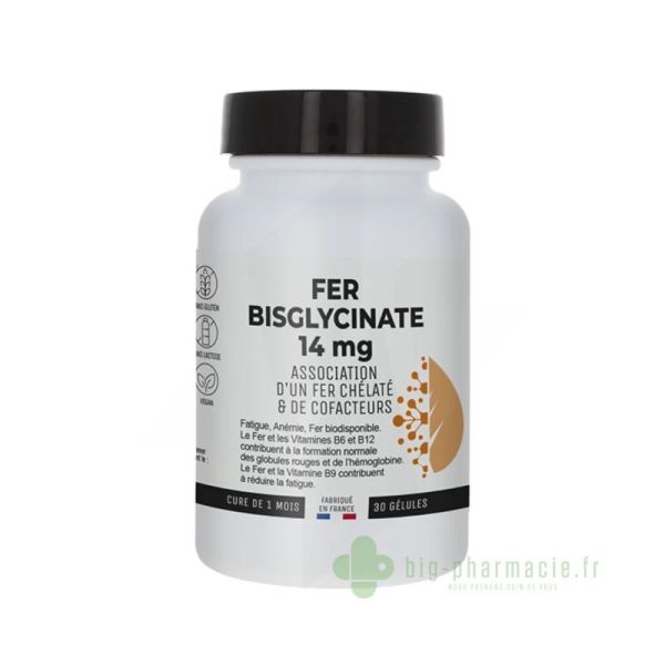 Fer Bisglycinate 14mg 30 Gelules Prophar
