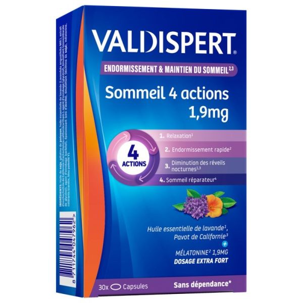 Valdispert 4 Actions 1,9Mg 30 capsules
