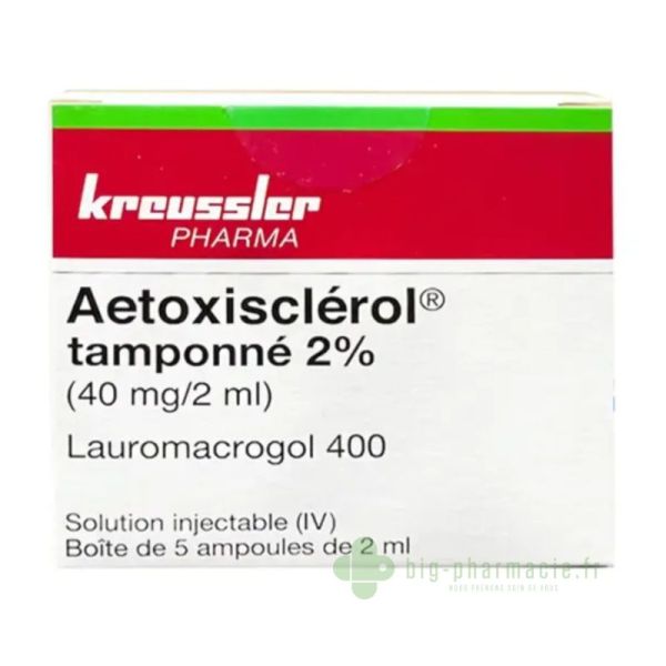 AETOXISCLEROL 3 % (60 mg/2 mL), solution injectable 2 ampoules