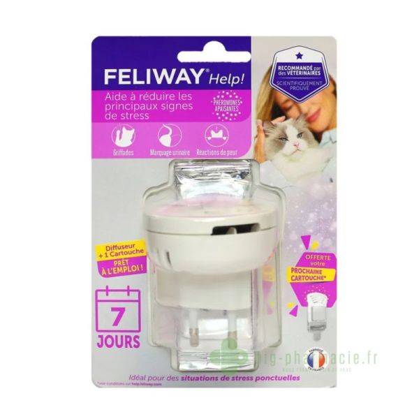 Feliway Help Chat Signes de Stress Diffuseur 7 Jours