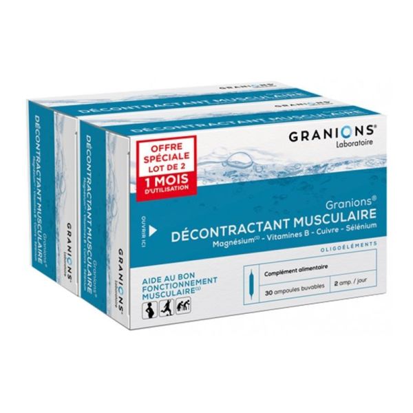 Granions décontractant musculaire ampoules buvables lot de 2 boites