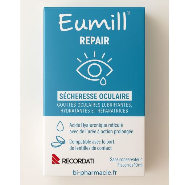 Eumill repair gouttes ophtalmiques secheresse oculaire