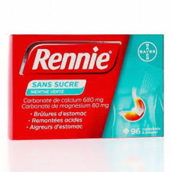 Rennie Sans Sucre Bte 96
