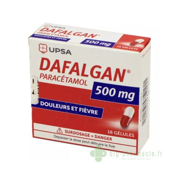 Dafalgan 500mg 16 gélules