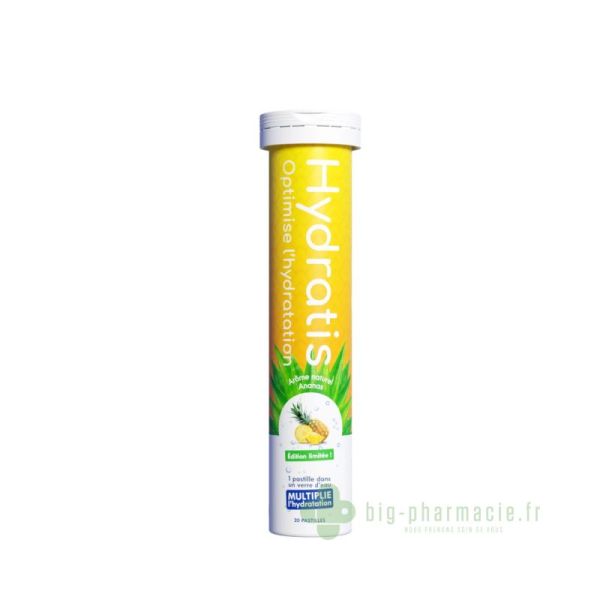 Hydratis Pastille Hydratation Saveur ananas – Électrolytes & Oligoéléments Essentiels
