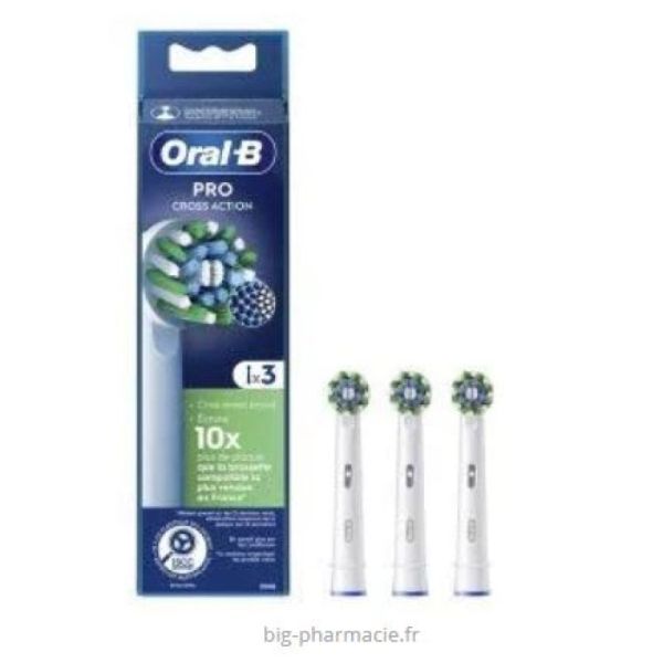Oral B Pro Cross Action, lot de 3 brossettes