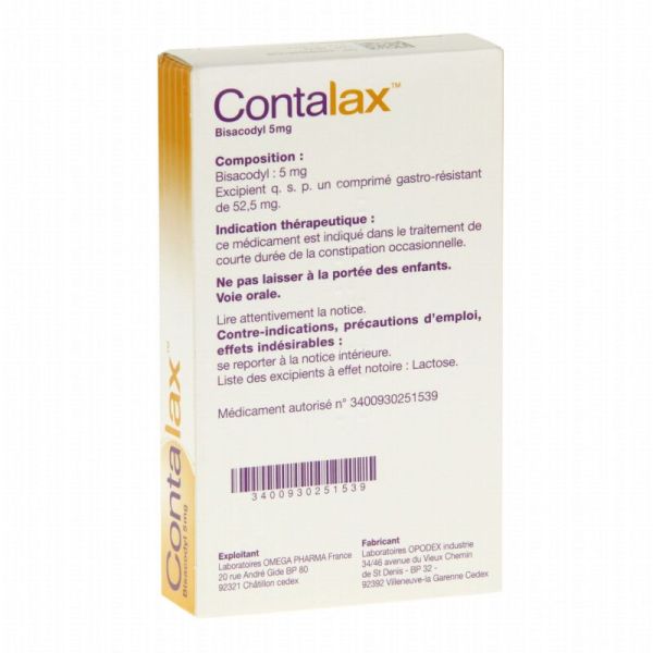CONTALAX, comprimé gastro-résistant