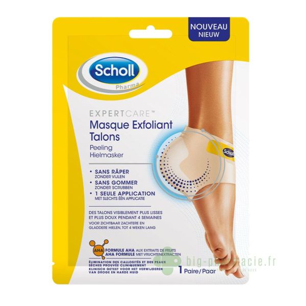 Scholl masque exfoliant talons 1 paire