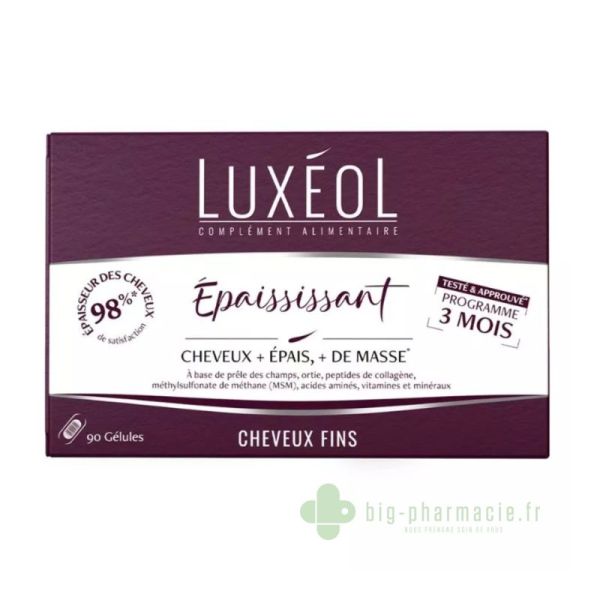 Luxéol complement alimentaire épaississant 90 gélules