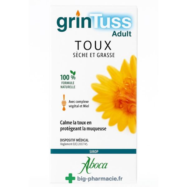Aboca GrinTuss Sirop adulte toux sèche et grasse