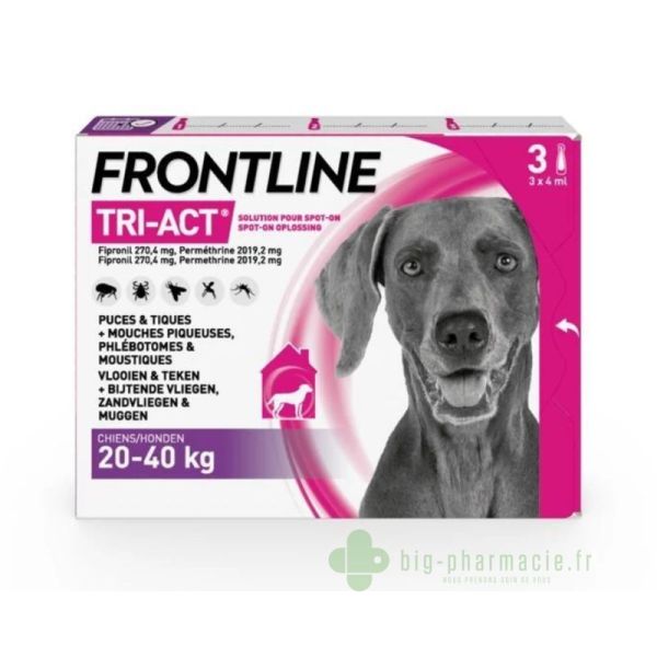 Frontline Tri Act Chien 20-40kg 3 pipettes