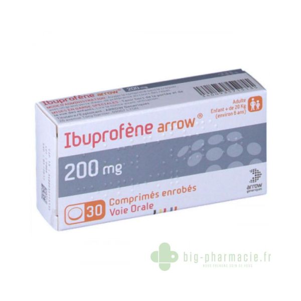 Ibuprofene Arrow 200mg 30 comprimés enrobés