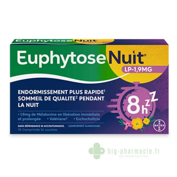 Euphytose nuit LP 1,9mg 15 comprimés