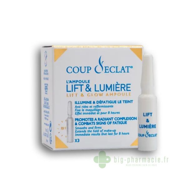 coup d'éclat ampoules lift et lumière x3 ampoules