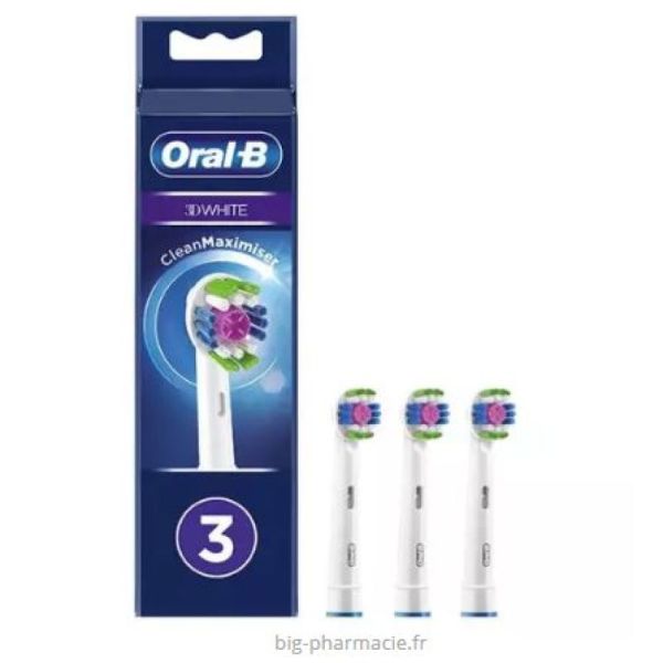 Oral B 3D White, lot de 3 brossettes