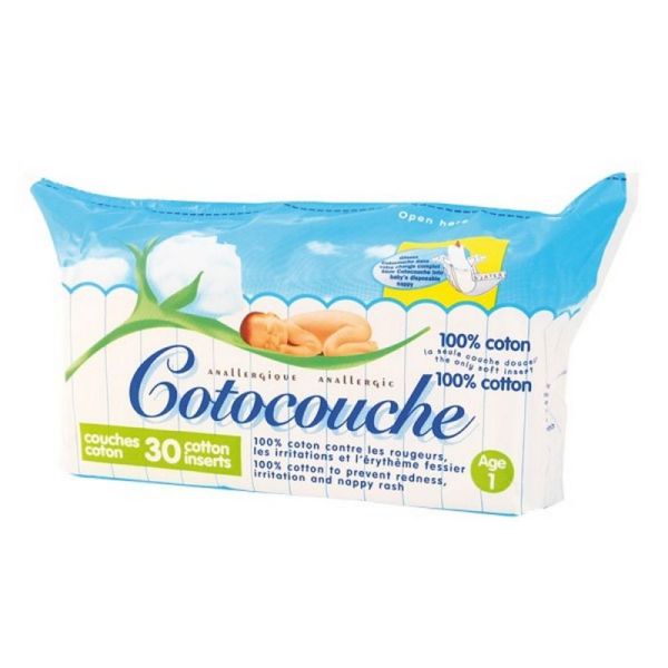 Cotocouche insert 1er âge pour change complet bébé - Coton 100 %