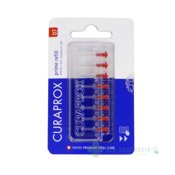 Curaprox prime refill CPS 07, lot de 8 recharges
